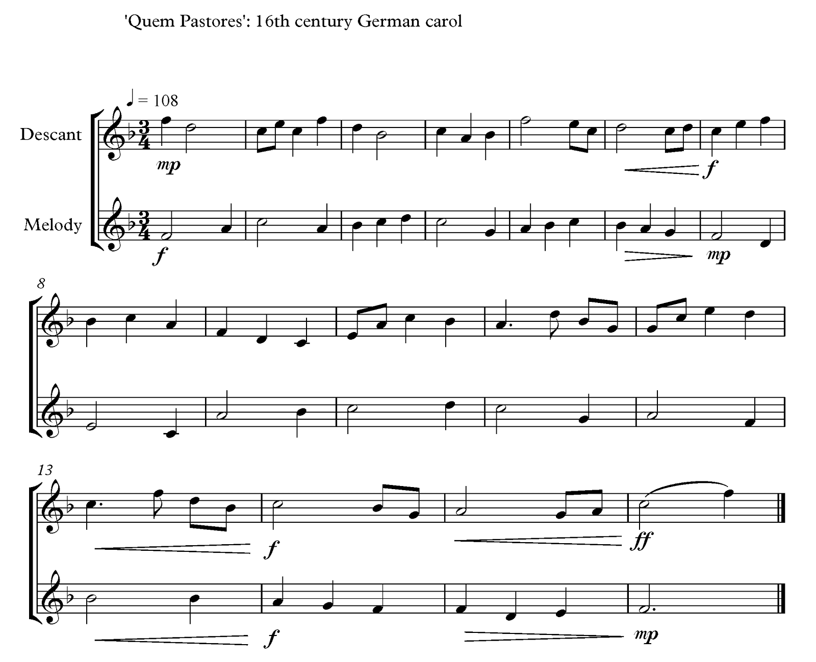 Russell's OCA Music Composition 1 Project 9 Descants