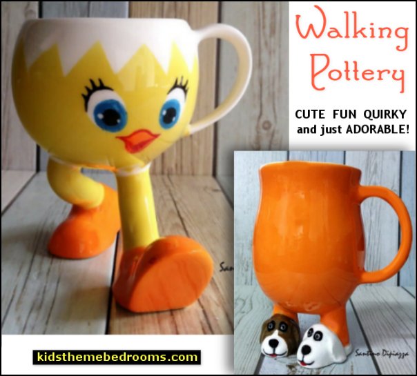 chick coffee cup walking pottery dog slippers coffee mug fun gifts gift ideas