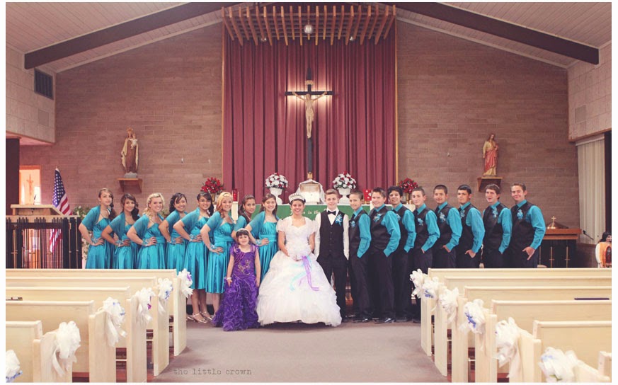 jill and the little crown Quinceanera, Blessed Sacrament