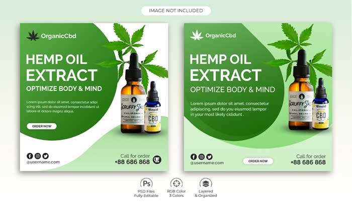 Hemp Products Banner PSD Template Free Download Hemp Products Banner PSD Template