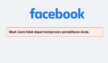 3 Penyebab Dan Cara Mengatasi Tidak Dapat Daftar Akun Facebook Baru
