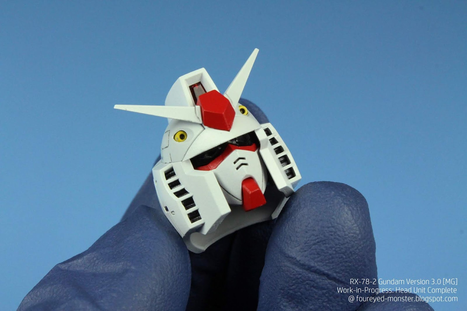 Art and Musings of a Miniature Hobbyist: MG RX-78-2 Gundam Ver.3.0 [WIP:  Head Unit Complete]