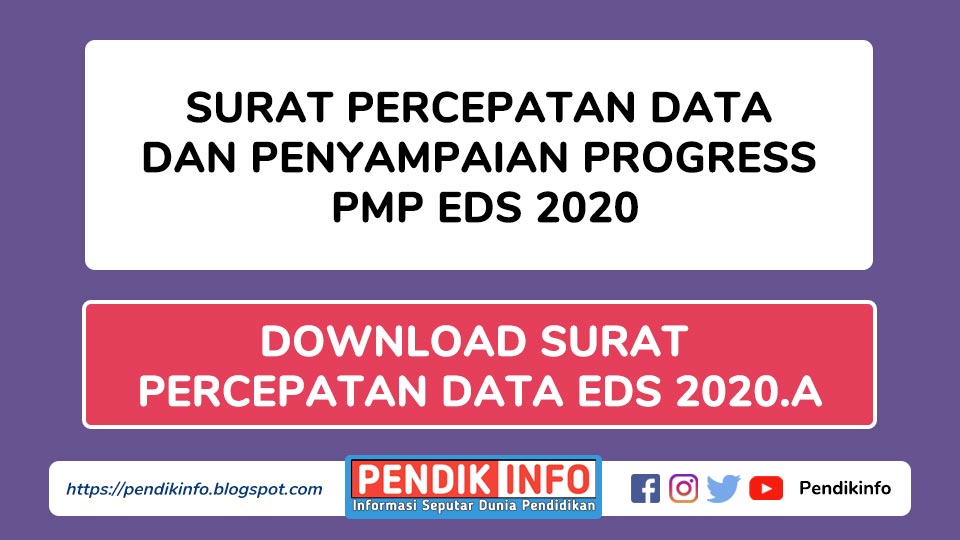 Download Surat Percepatan Data dan Penyampaian Progress PMP EDS 2020