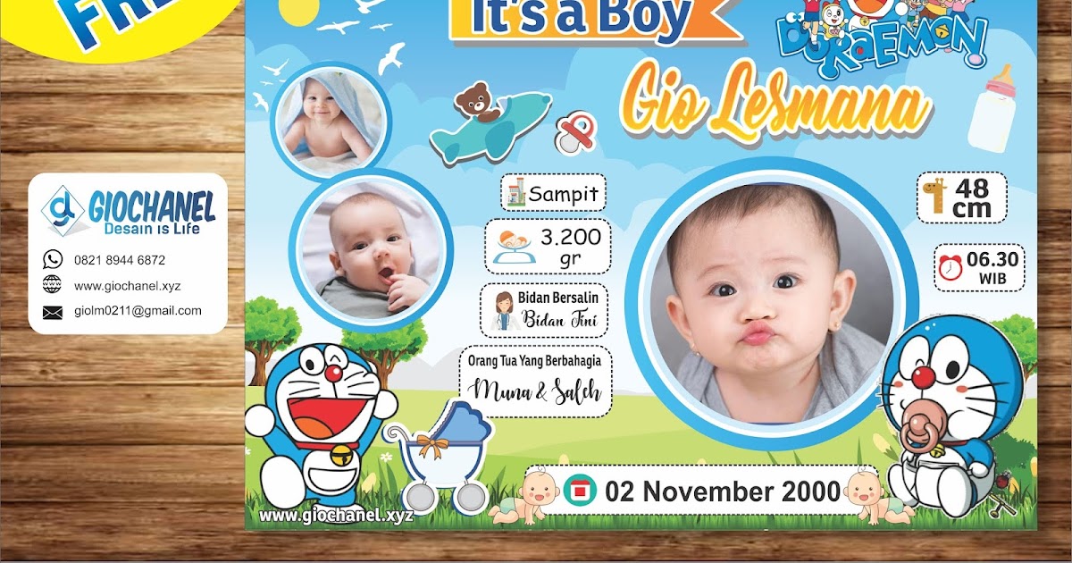 Template Biodata Bayi Psd retorika