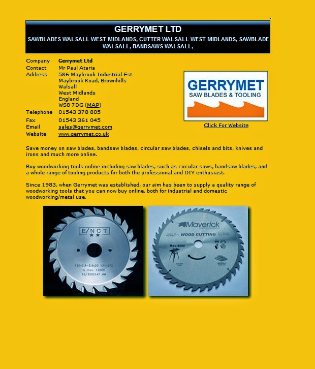 Click to read about the saw blades and tooling products and services from Gerrymet