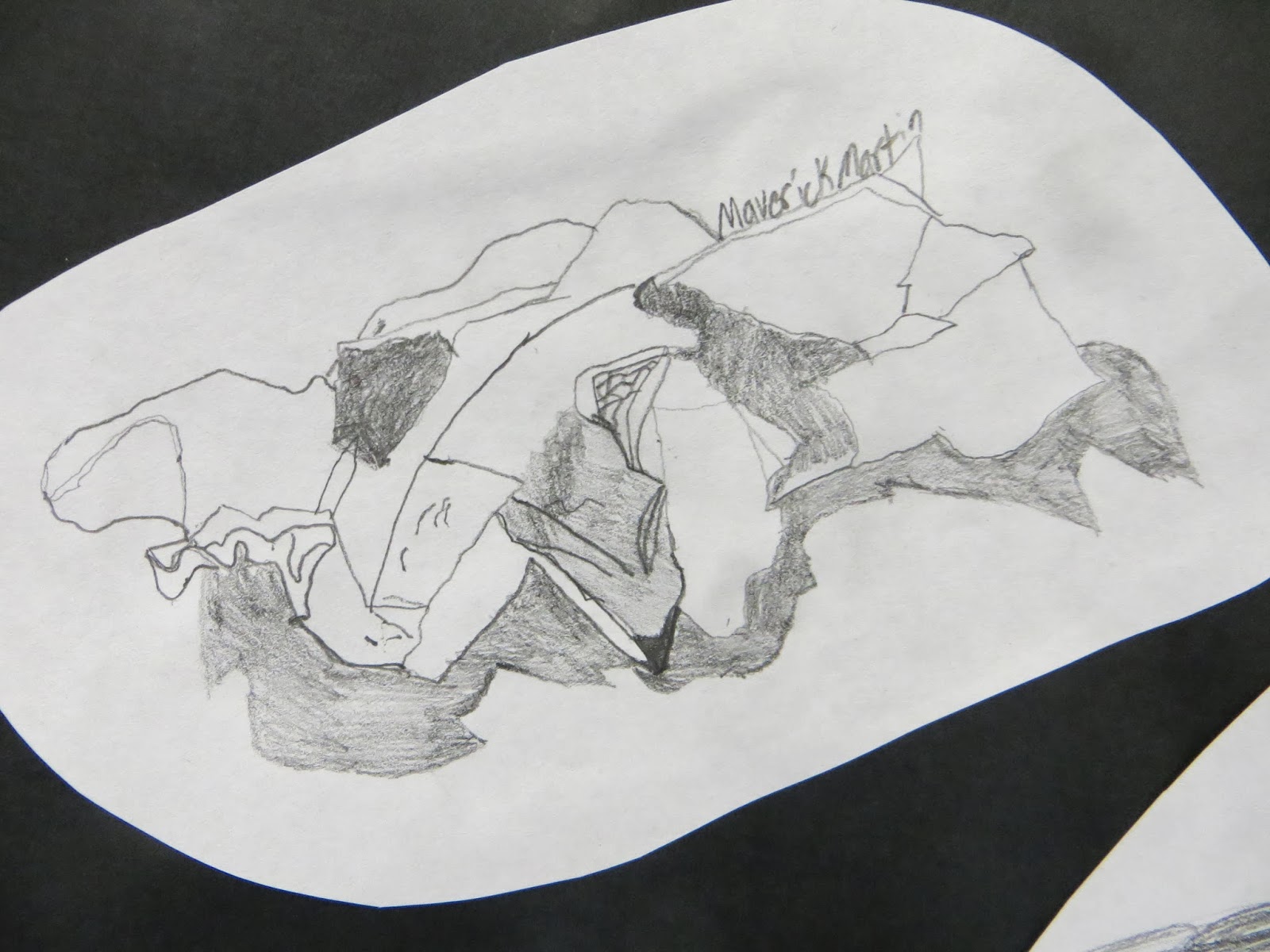 Shana's Art Room : Crumpled Paper Drawings