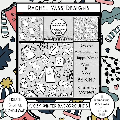 Rachel Vass Designs - Cozy Winter Backgrounds