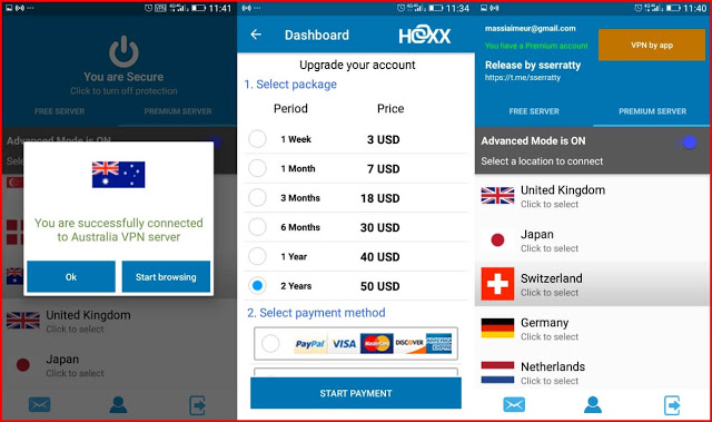 تحميل تطبيق Hoxx vpn Pro مجانا ثمنه 50 دولار أمريكي | Hoxx vpn pro