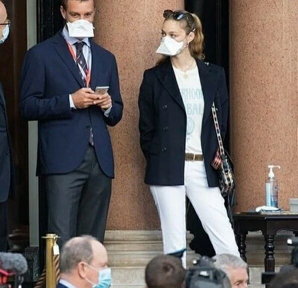 Beatrice Borromeo wore Christian Dior sisterhood ivory global t-shirt,  and Superga shoes, she carried Dior Diorodeo flap bag