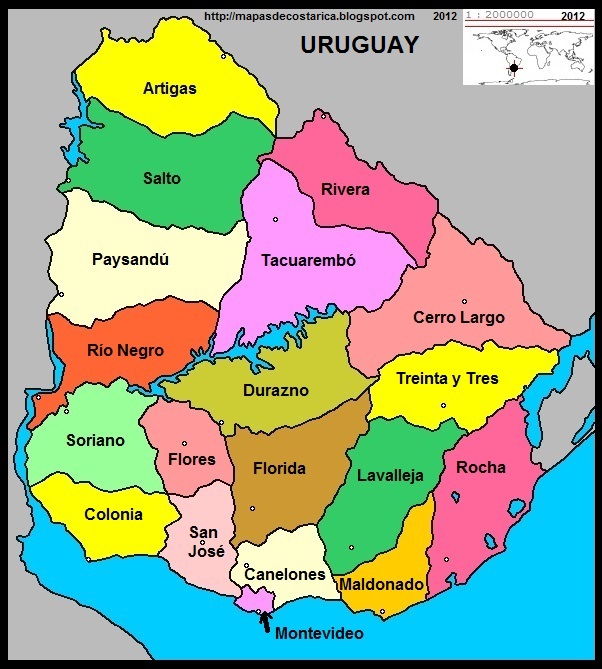 Mapas De Uruguay America