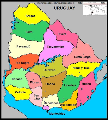 URUGUAY, America | MAPAS DE