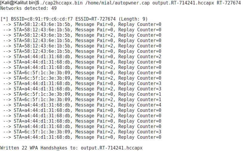 How to convert cap to hccapx Hashcat format KaliTut