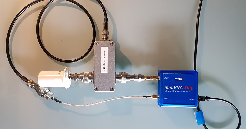 Ham radio ON7IR How the 40dB attenuator is doing