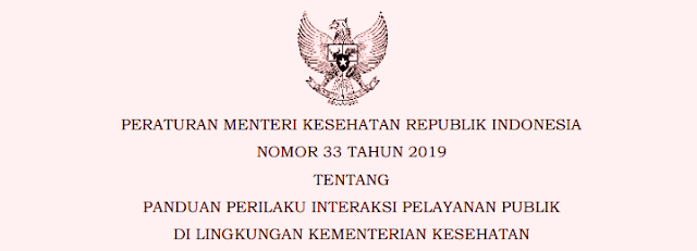 PERMENKES NOMOR 33 TAHUN 2019 TENTANG PANDUAN PERILAKU INTERAKSI