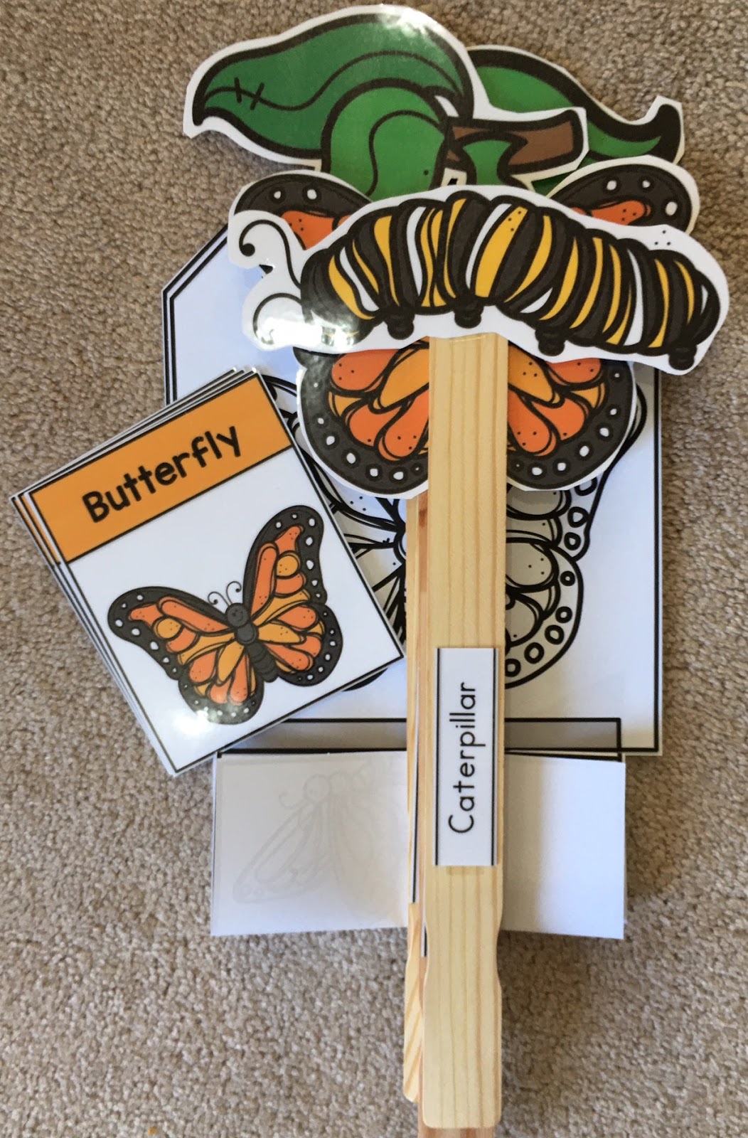 Butterfly Life Cycle Easy Craft ~ Preschool Printables