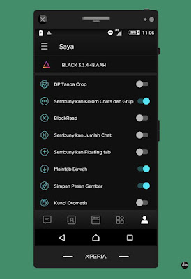  Memang dikala ini jarang sekali para modder berkarya  BBM Mod Black v3.3.7.97  Tema Serba Hitam