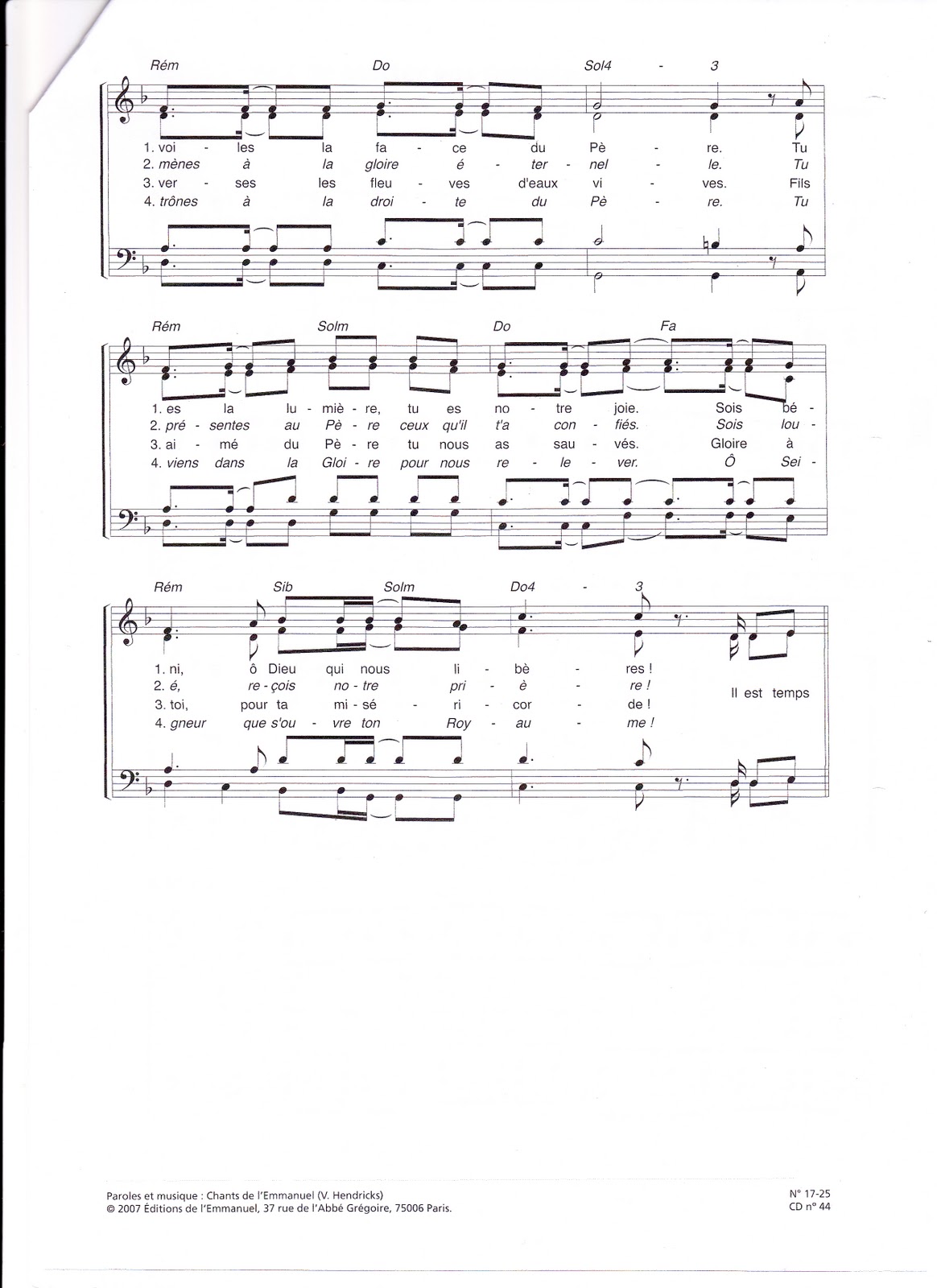 Godspell partitions /chants pour la messe du 12 Février