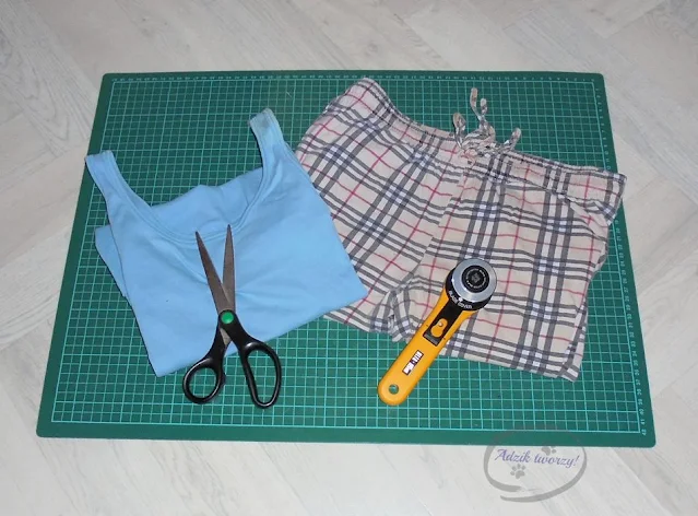 jak zrobić wykrój na spodnie i szorty DIY - Adzik tworzy
