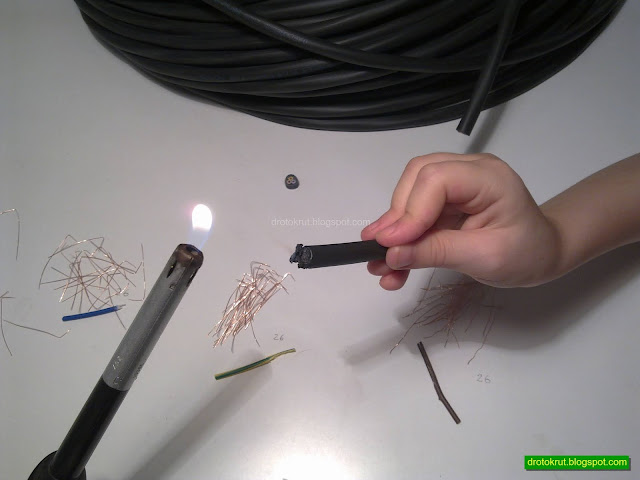 Поджог малодымного и не поддерживающего горение кабеля ВВГнг-LS 3х1,5 (5кл) от Одескабеля