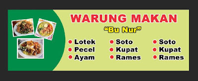 Membuat banner warung makan