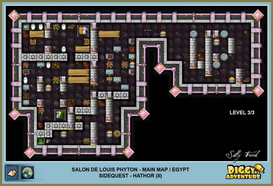 Diggy's Adventure Walkthrough: Egypt Main / Salon de Louis Phyton