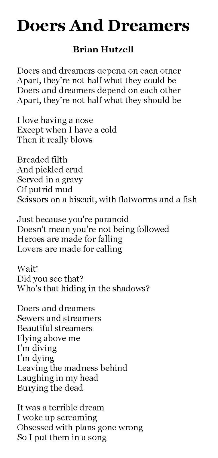 AladdinFoot “Doers And Dreamers” lyrics and lead sheet