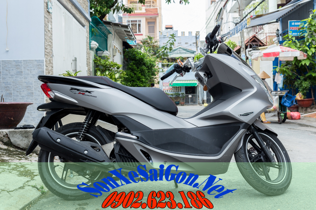 Sơn xe Honda PCX 2014 màu xám zin