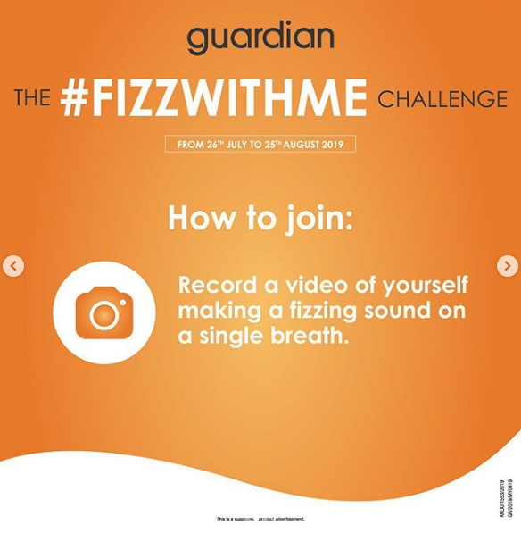 Cabaran Guardian Vitamin C + Zinc #FizzWithMe Menggalakkan Penjagaan Kesihatan