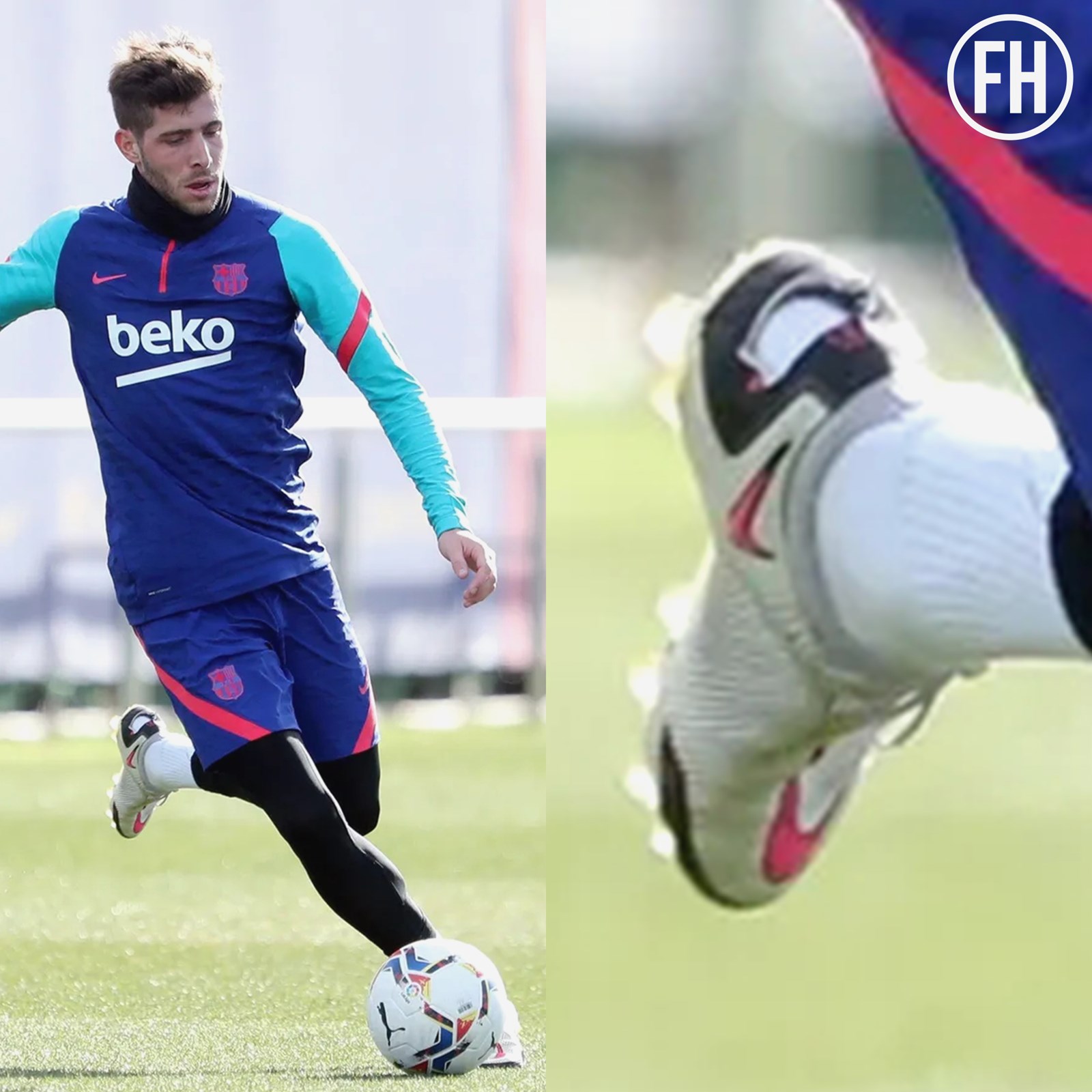 Barça's Sergi Roberto Cuts Hole In Nike GT Boots - Footy Headlines