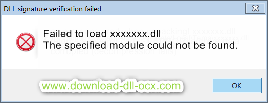 Failed to load xxxxxxx.dll  The specified module could not be found.