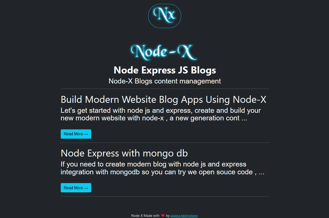 node cms blog source code free download