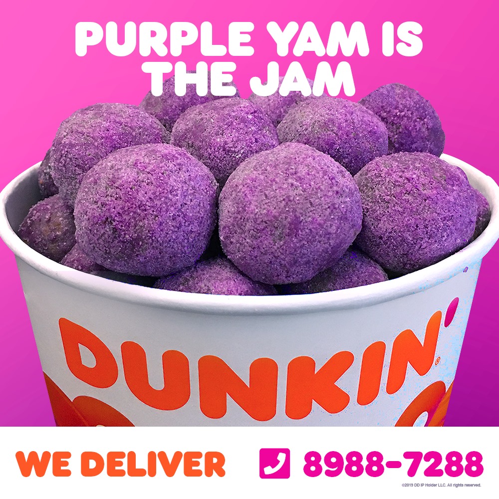 Dunkin' Donuts Purple Yam (Ube) Munchkins It's More Fun With Juan