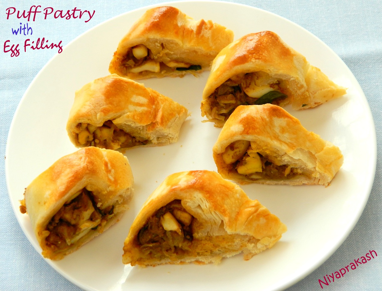 Niya's World: Puff Pastry with Egg Filling