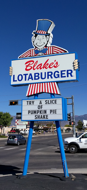 Try a slice of pumpkin pie shake at Blake's Lotaburger