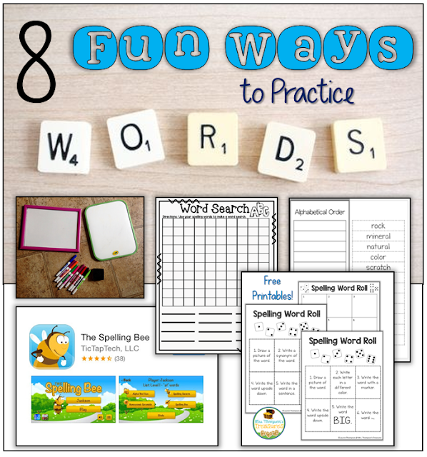 8 Fun Spelling Word Activities (Word Work) - Mrs. Thompson's Treasures