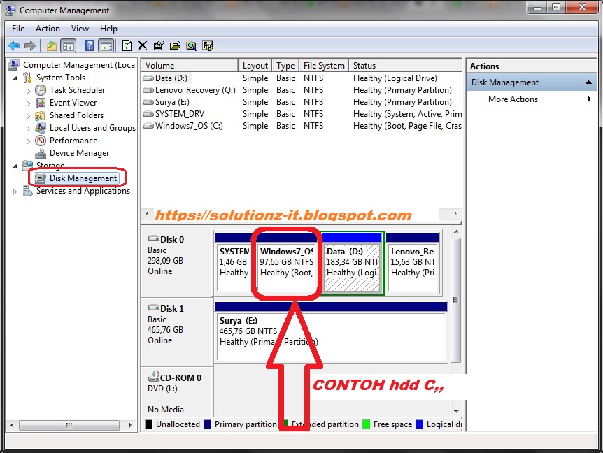 CARA BIKIN PARTISI HARDDISK ( HDD ) TANPA SOFTWARE | Solutionz-IT