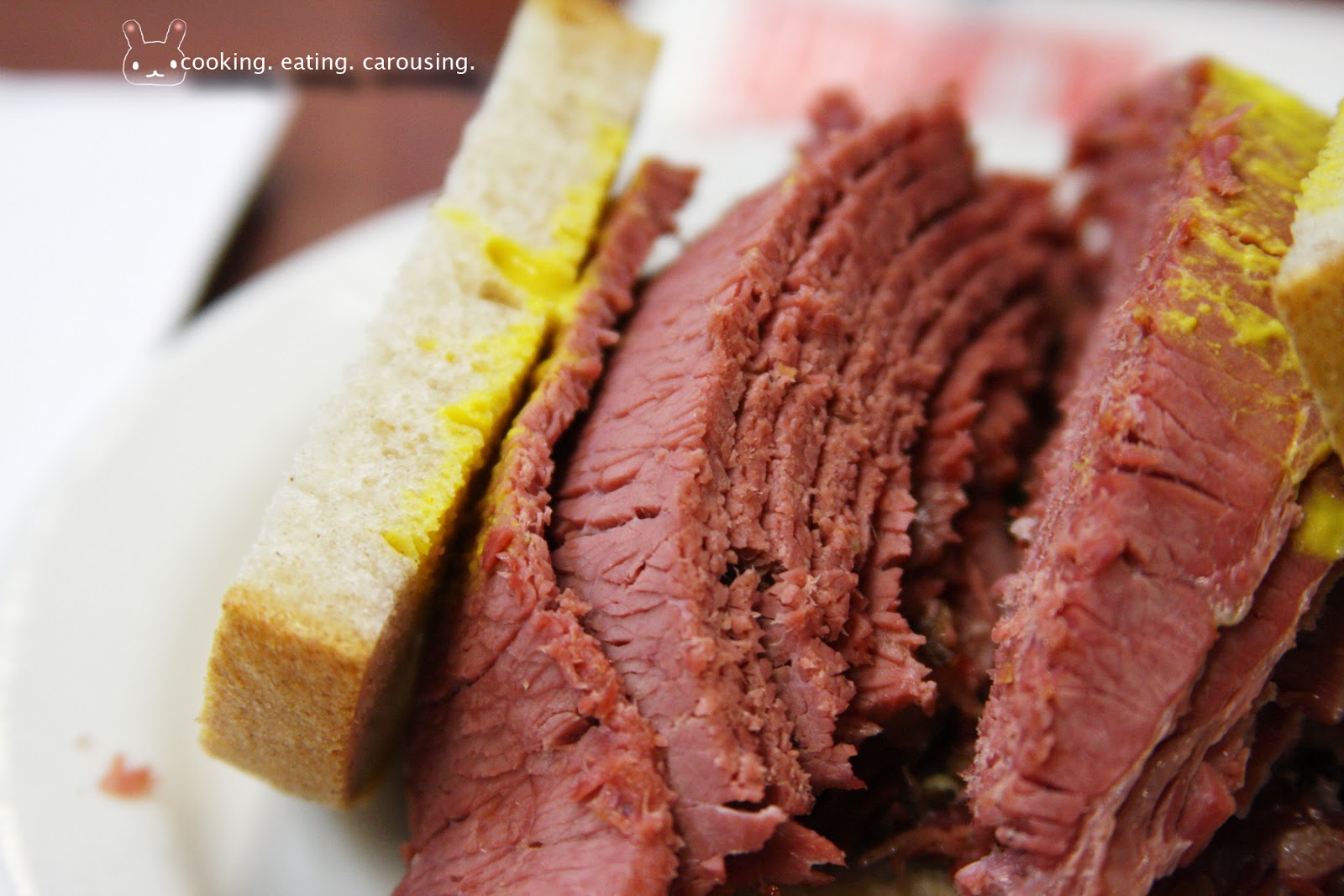 cooking. eating. carousing. smoked meat + mustard + bread