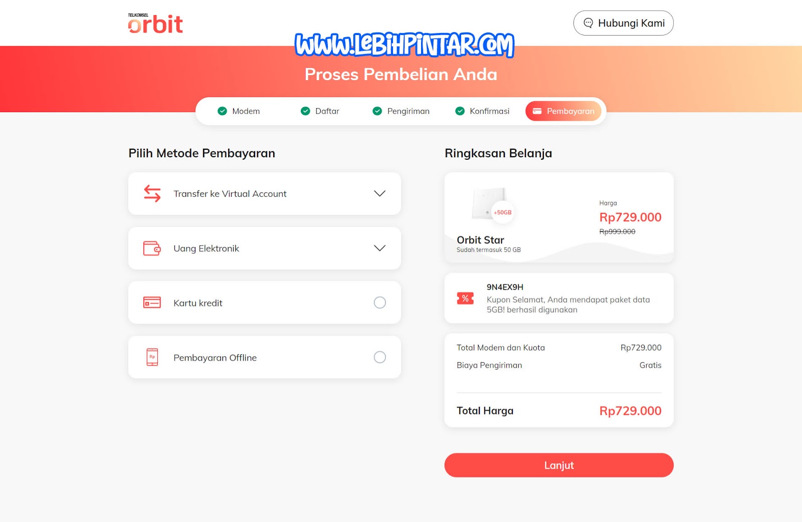 Cara Membeli Paket Bundling Telkomsel Orbit Lebih Pintar