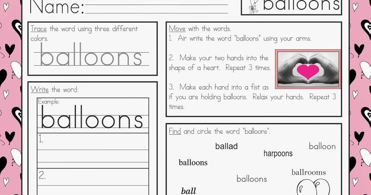 Free Valentine's Day Multisensory Handwriting Activity | Your Therapy