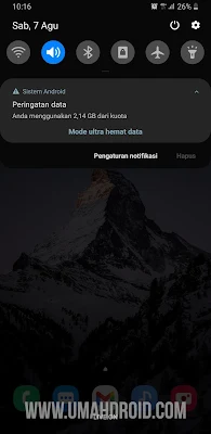 Notifikasi Peringatan Data Samsung