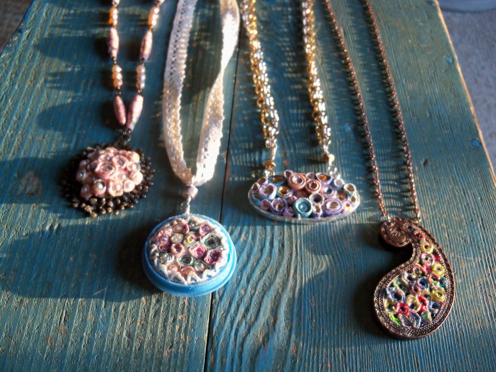 Brier Design Studio Paper Mosaic Necklaces in GreenCraft Magazine