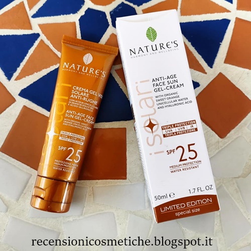 Nature's - Crema Gel Solare Viso Antirughe spf25