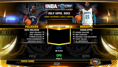 NBA 2K13 New Orleans Pelicans and Charlotte Hornets