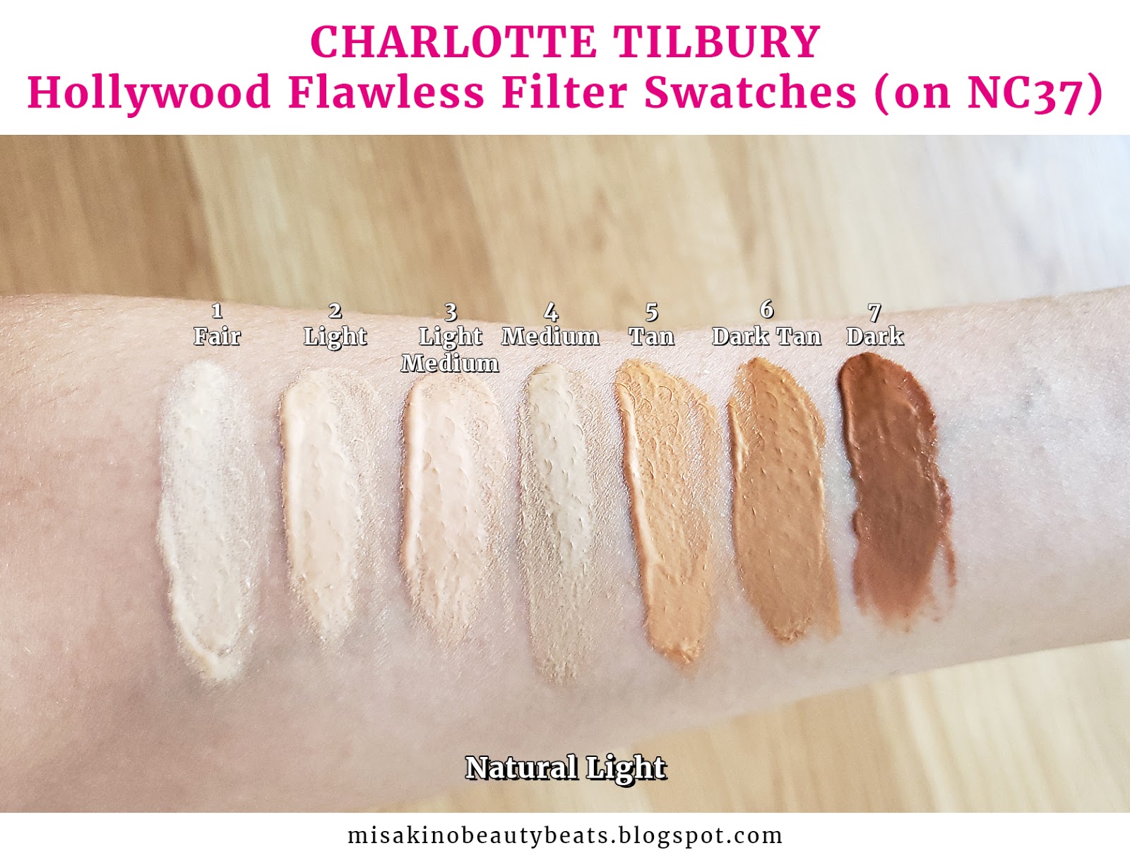 Charlotte Tilbury Hollywood Flawless Filter Swatches – Simply Saima