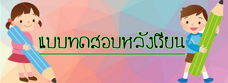 แบบทดสอบหลังเรียน