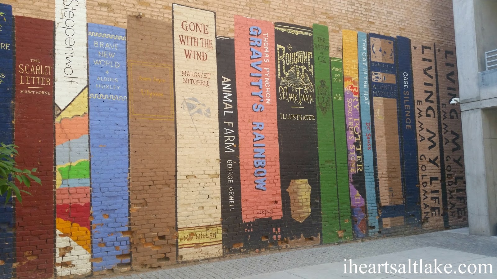 I Heart Salt Lake Wall of Books Mural in Salt Lake City