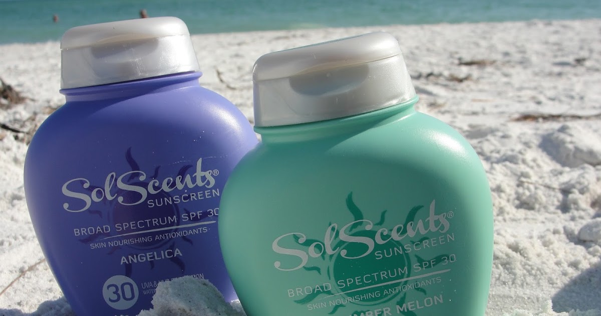 SolScents sunscreen that smells like Pina Colada, Vanilla or Cucumber