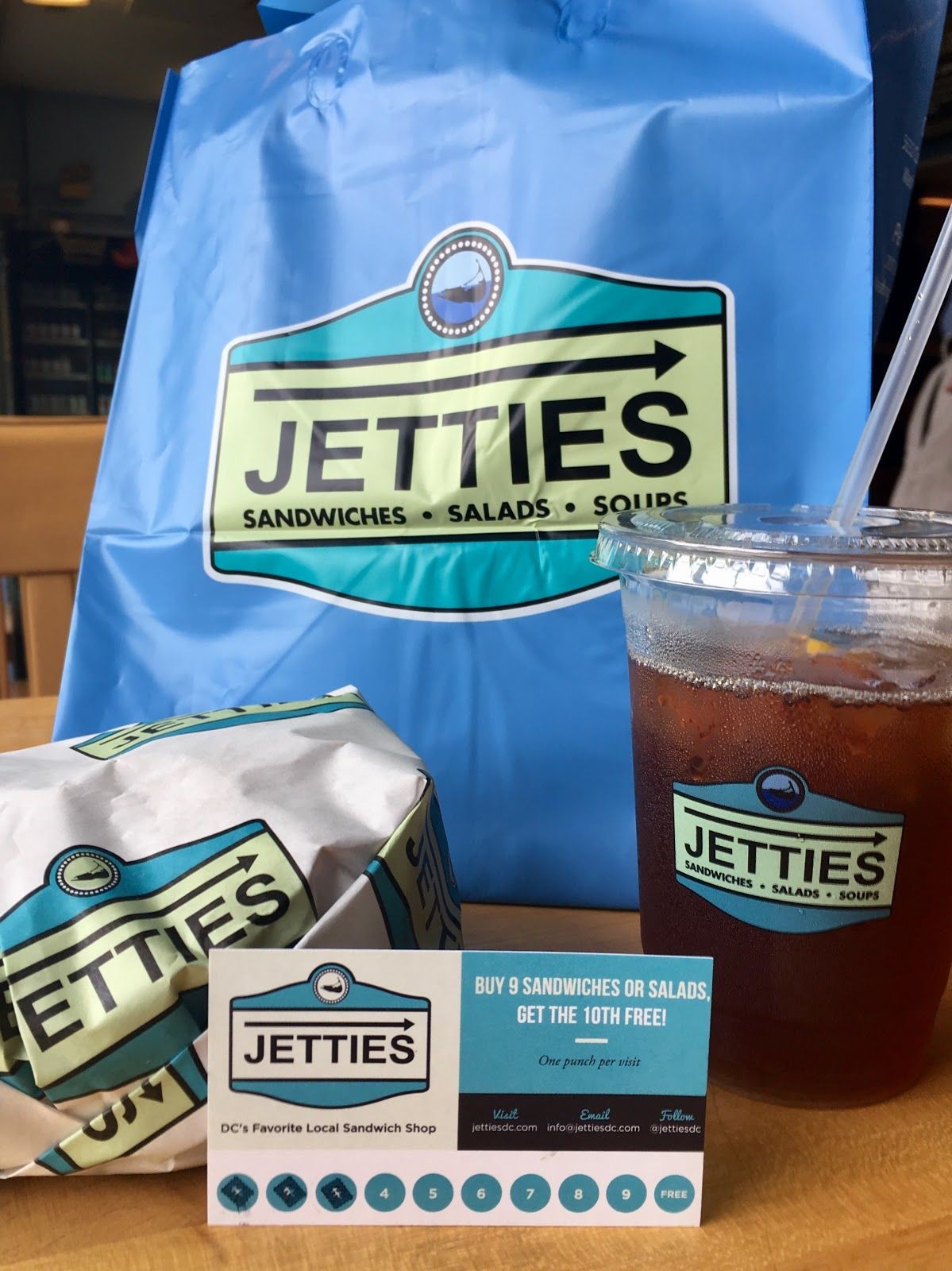 WASHINGTON DC Jetties Loyalty Cards with Double Punch Happy Hour