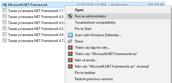 Giải nén và chạy phần mềm với quyền Admin Giải nén và chạy phần mềm với quyền Admin