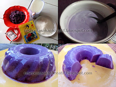 Proses pembuatan puding ubi ungu Cara membuat puding ubi ungu